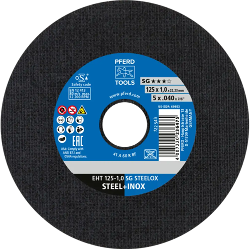 Pferd dss inox a60 125-1.0 | 25 pièces