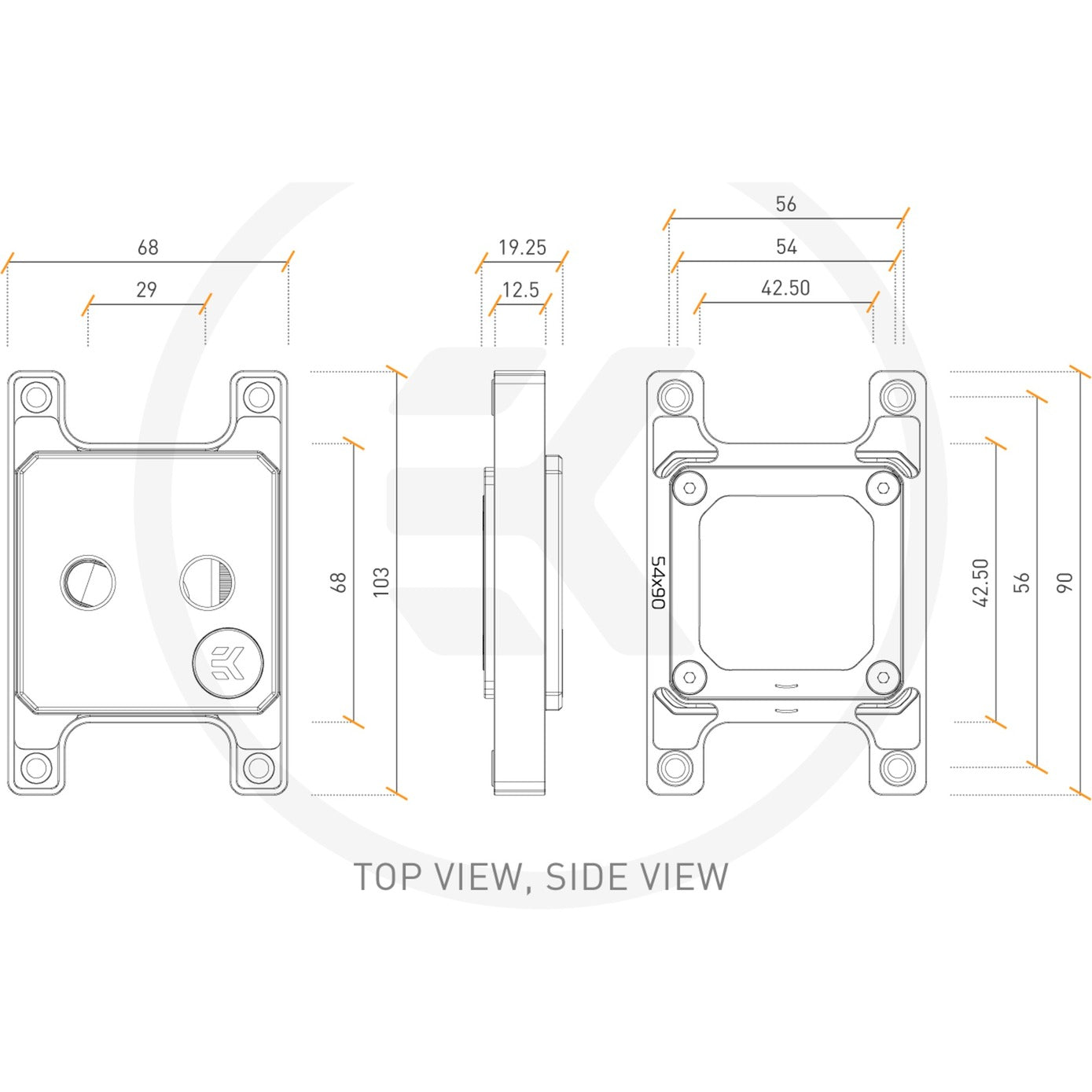 EKWB EK MANDATHIDE QUANTUM D-RGB AM4 Nickel + Plexi