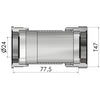 Elvedes Bother Bracket Thread Fit T47A (Cervélo) pour 24 mm Shimano