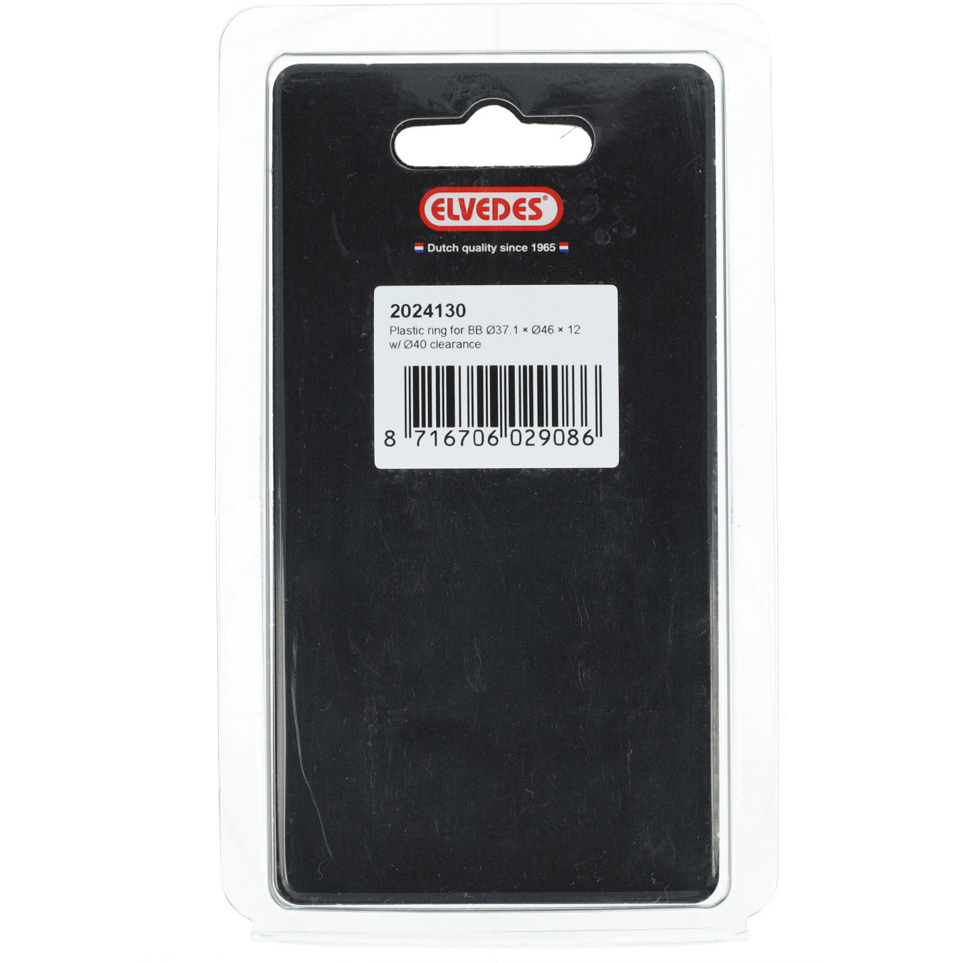 Elvedes anneau bb ø37,1×ø46×12 avec trou fraisé ø40 plastique