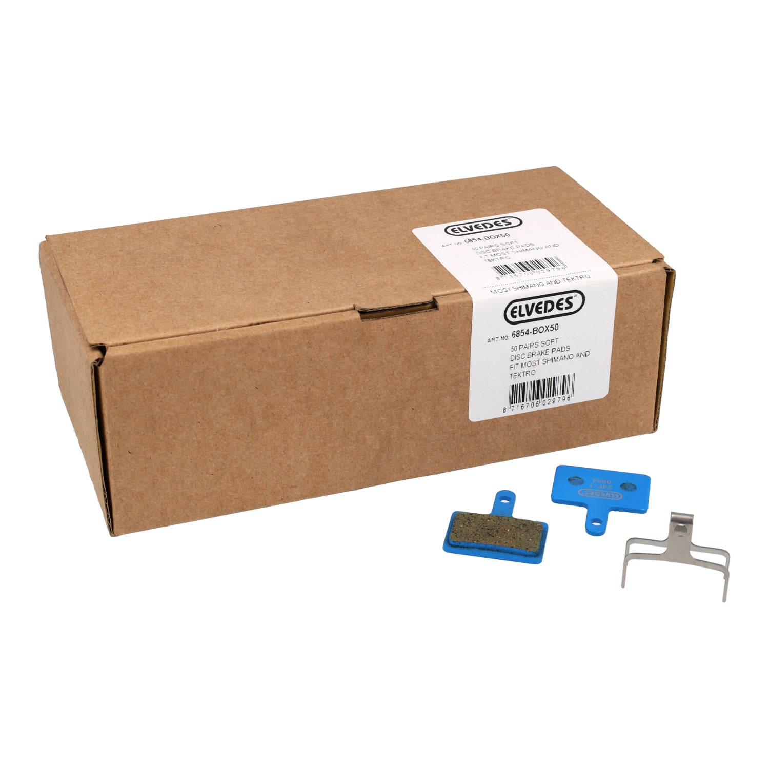 Jeu de plaquettes de frein à disque Elvedes souples shimano tektro (50pcs)