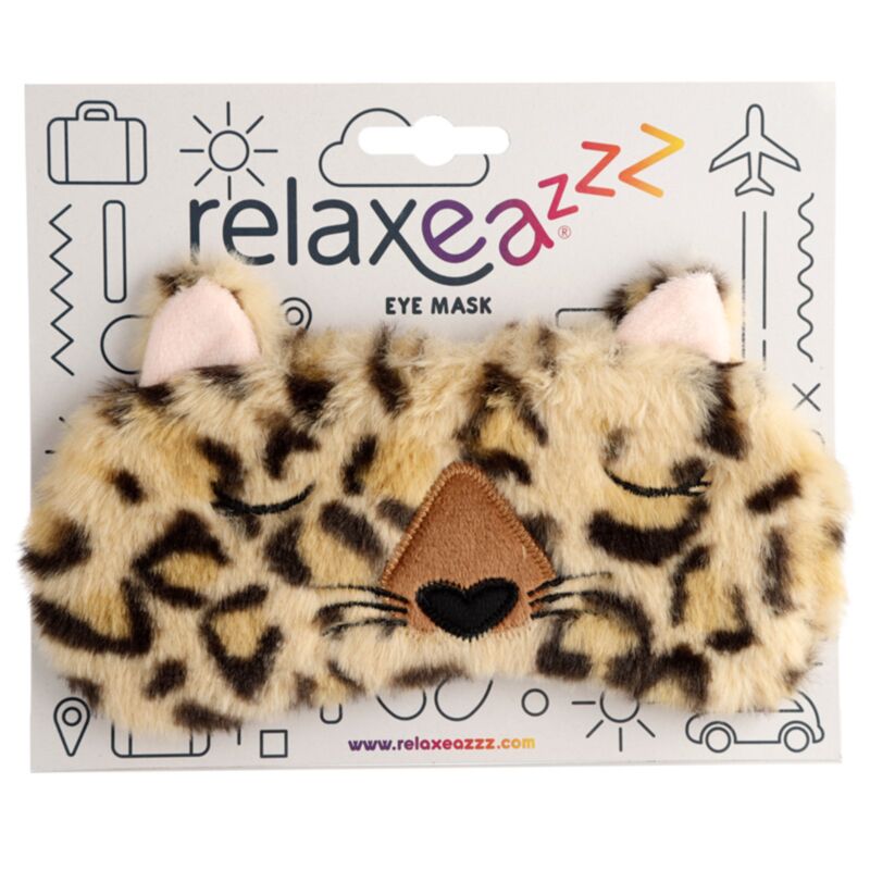 Masque de couchage léopard adoramal en peluche