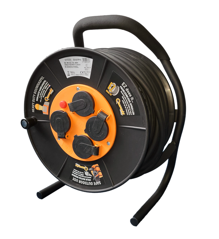 Enrouleur de câble Qwattpro 40mtr 3x2,5 er-300ez 4 fois