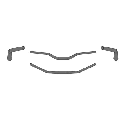 Ergotec Direering Bar 50 Comfort Ø31,8 mm 50 mm Rise Black Sandblasted