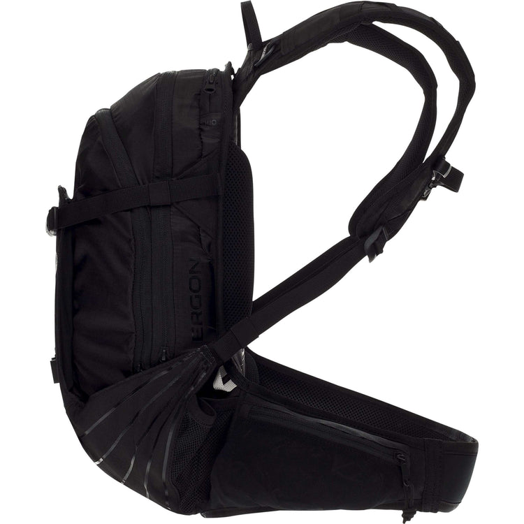 Ergon Ba2 Black - Compact All -Mountain Sac à dos pour les caméras d'action, système de transport réglable, capacité de 10L