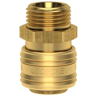 Lüdecke ludecke raccord rapide 1 4 couteau à filetage mâle dn7.2 (euro10)