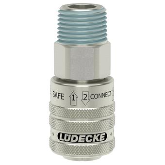 Lüdecke raccord de sécurité ludecke 1 4 filetage mâle vern.dn7.8 (euro10)
