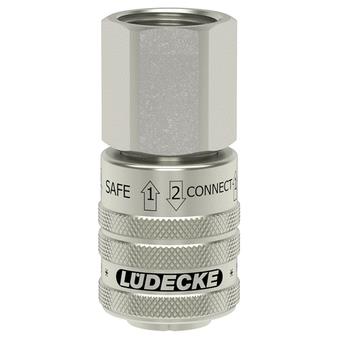 Lüdecke raccord de sécurité ludecke 1 4 filetage femelle vern.dn7.8 (euro10)