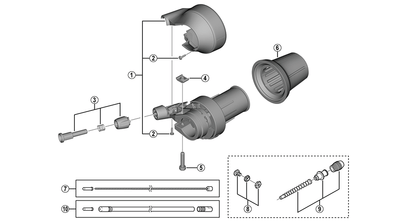 Ajusteur rotatif Shimano nexus 5 c7000-5