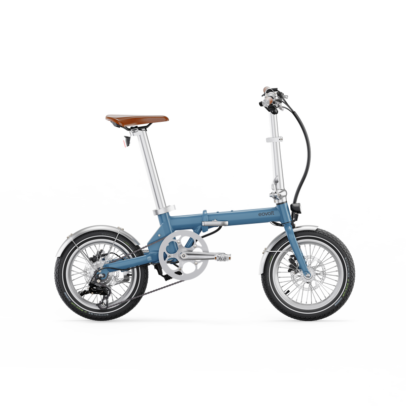 Vélo pliant électrique eovolt matin 16 vintage v3 bleu