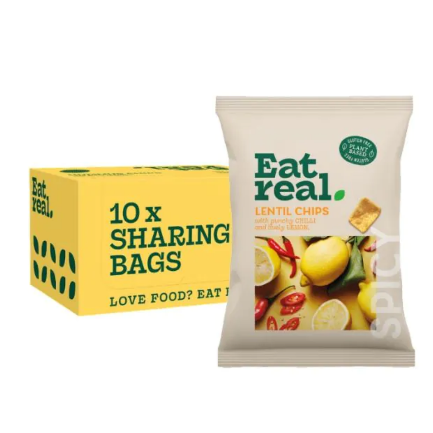 Mangez du vrai piment; chips de lentilles citronnées (18x 40gr) (boule)