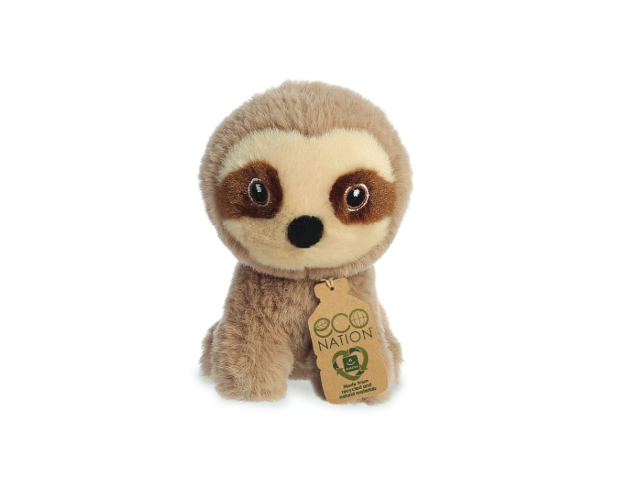 Eco Nation Pluchen Cuddly Cuddly Mini paresse 13 cm