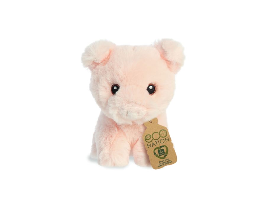 Eco Nation Pluchen Cuddle Mini Pig 13 cm