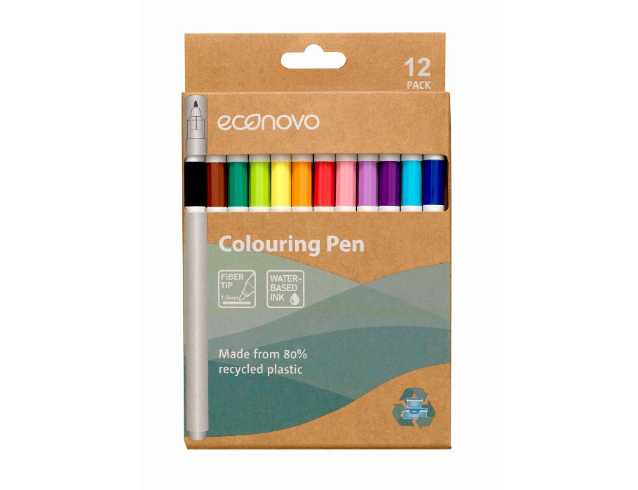 Marqueurs econovo - colorés - 12 pièces