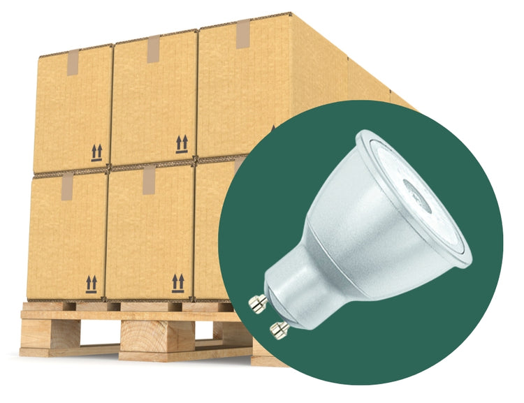 Lampe LED Eco-Pallets - GU10 - 540 LM - 2700K - Pro Dimmable - Palette 1200 pièces