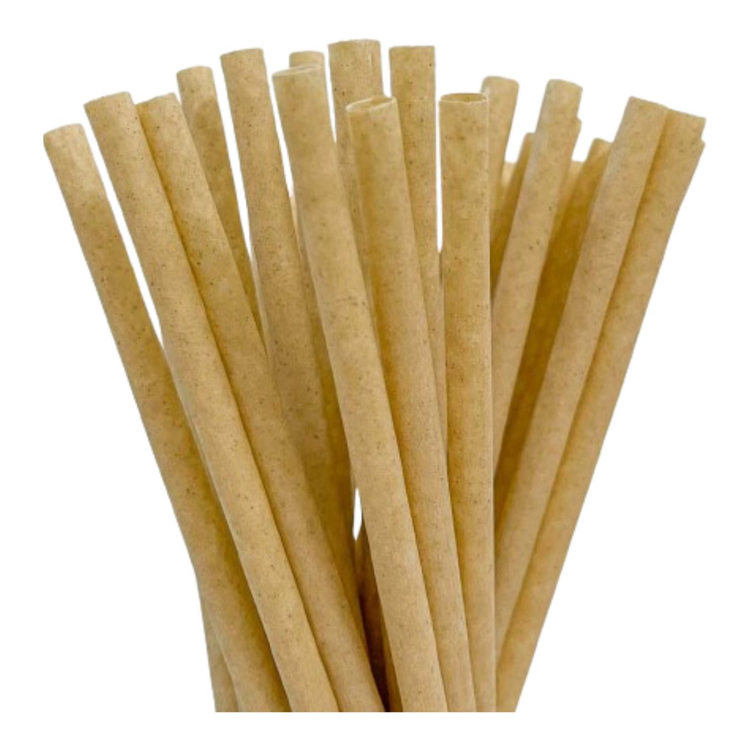 Paille de canne à sucre Equo extra longue 6x250mm. (250 pièces)