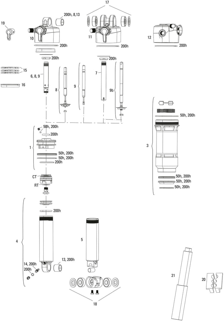 Rockshox ARRICE OCH RS DEL.ULT.RCT 165 x 42,5 mm