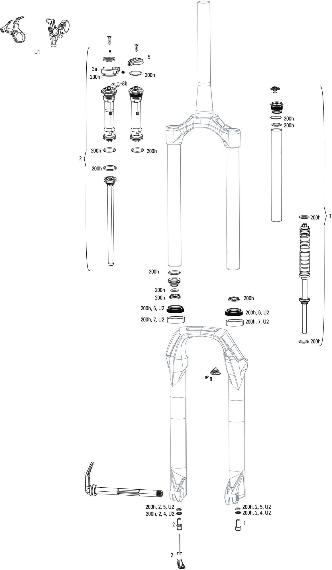 Rockshox sus.f.Fork RS Judy Sil.tk 120 mm noir