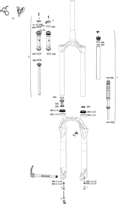 Rockshox sus.f.Fork RS Judy Sil.tk Oneloc Black