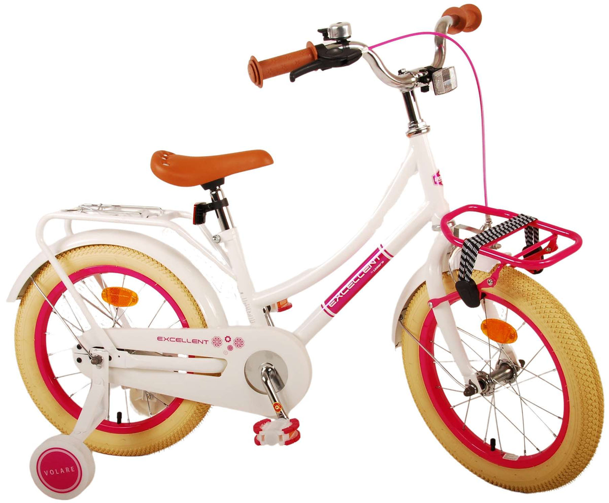 Volare Excellent vélo pour enfants - Girls - 16 pouces - blanc - 95% assemblé