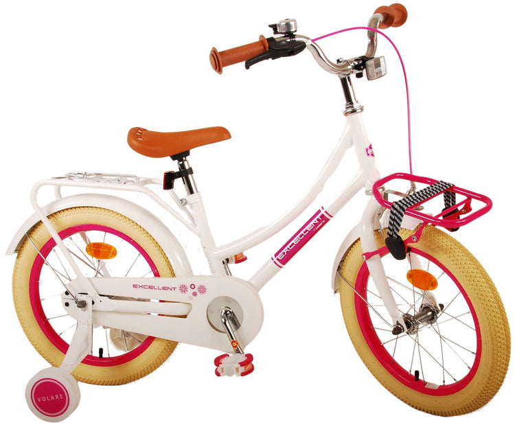 Volare Excellent vélo pour enfants - Girls - 16 pouces - blanc - 95% assemblé