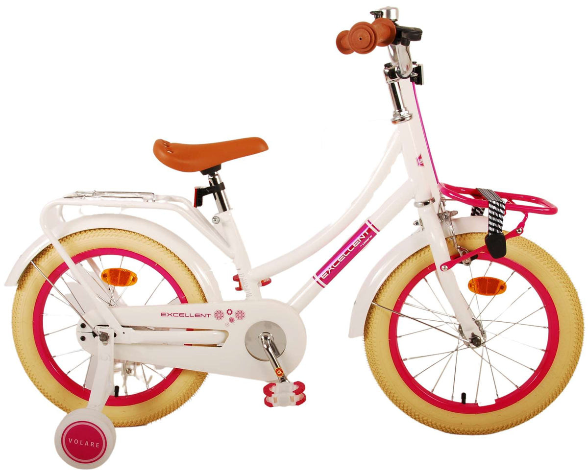 Volare Excellent vélo pour enfants - Girls - 16 pouces - blanc - 95% assemblé