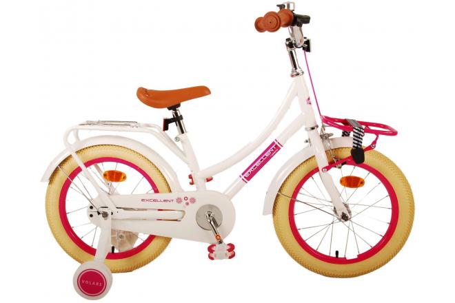 Volare Excellent vélo pour enfants - Girls - 16 pouces - blanc - 95% assemblé