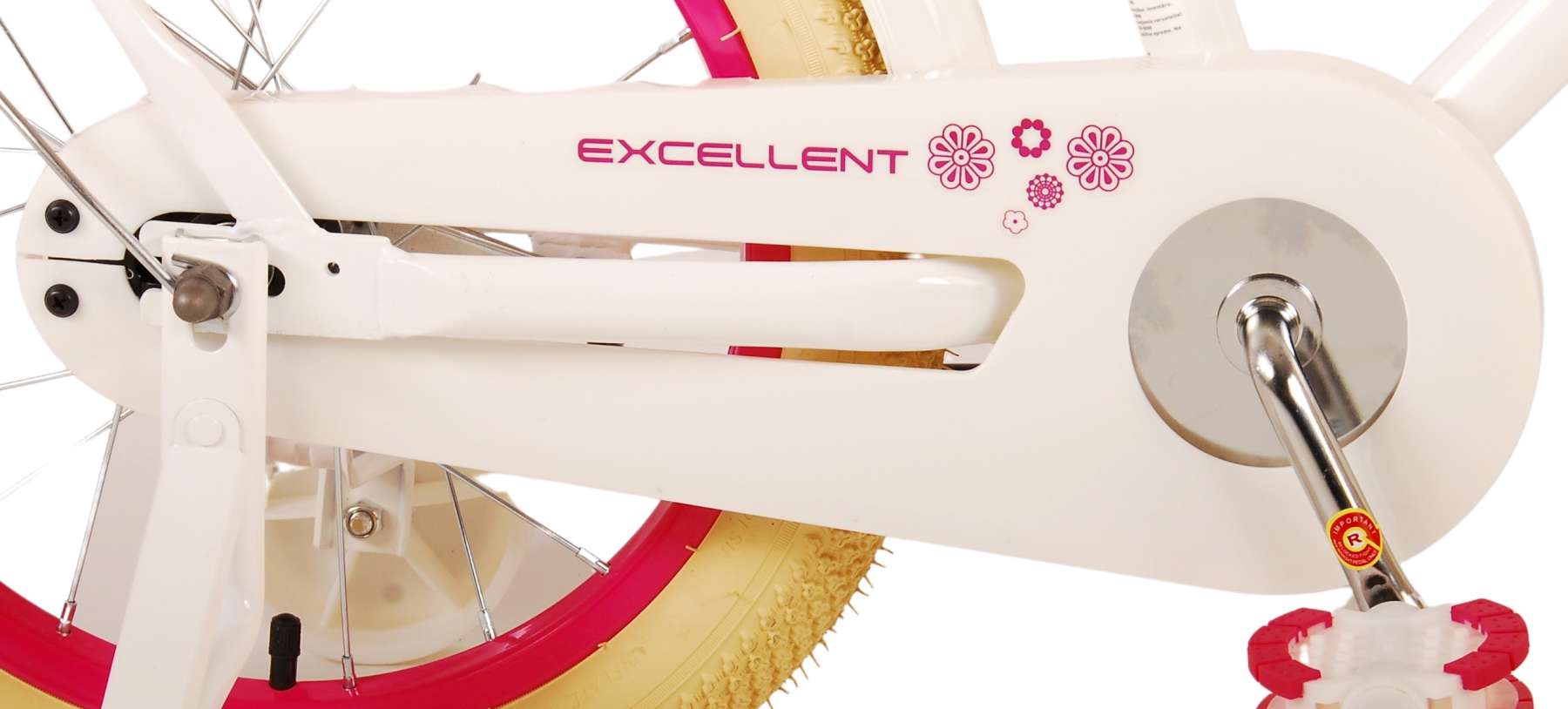 Volare Excellent vélo pour enfants - Girls - 16 pouces - blanc - 95% assemblé