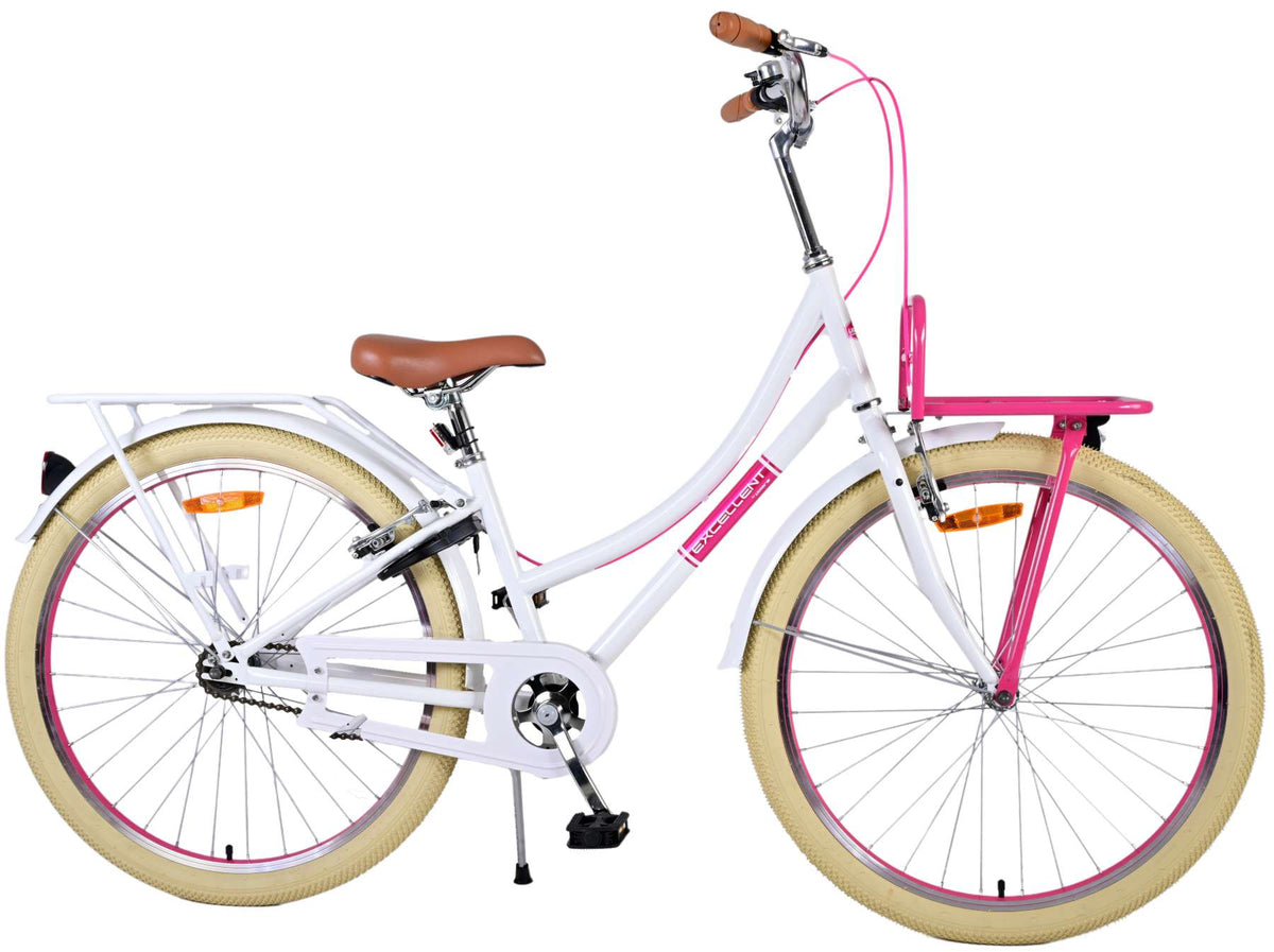 Volare Excellent vélo pour enfants - Girls - 26 pouces - blanc - deux freins à main