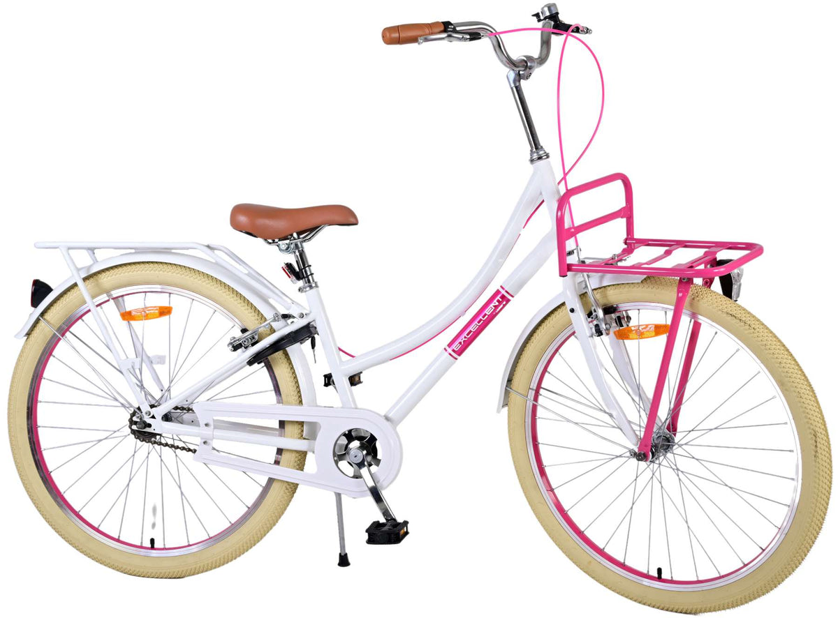 Volare Excellent vélo pour enfants - Girls - 26 pouces - blanc - deux freins à main