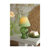 Idées 4 saisons verre bougie chauffe-plat doux vert h16cm