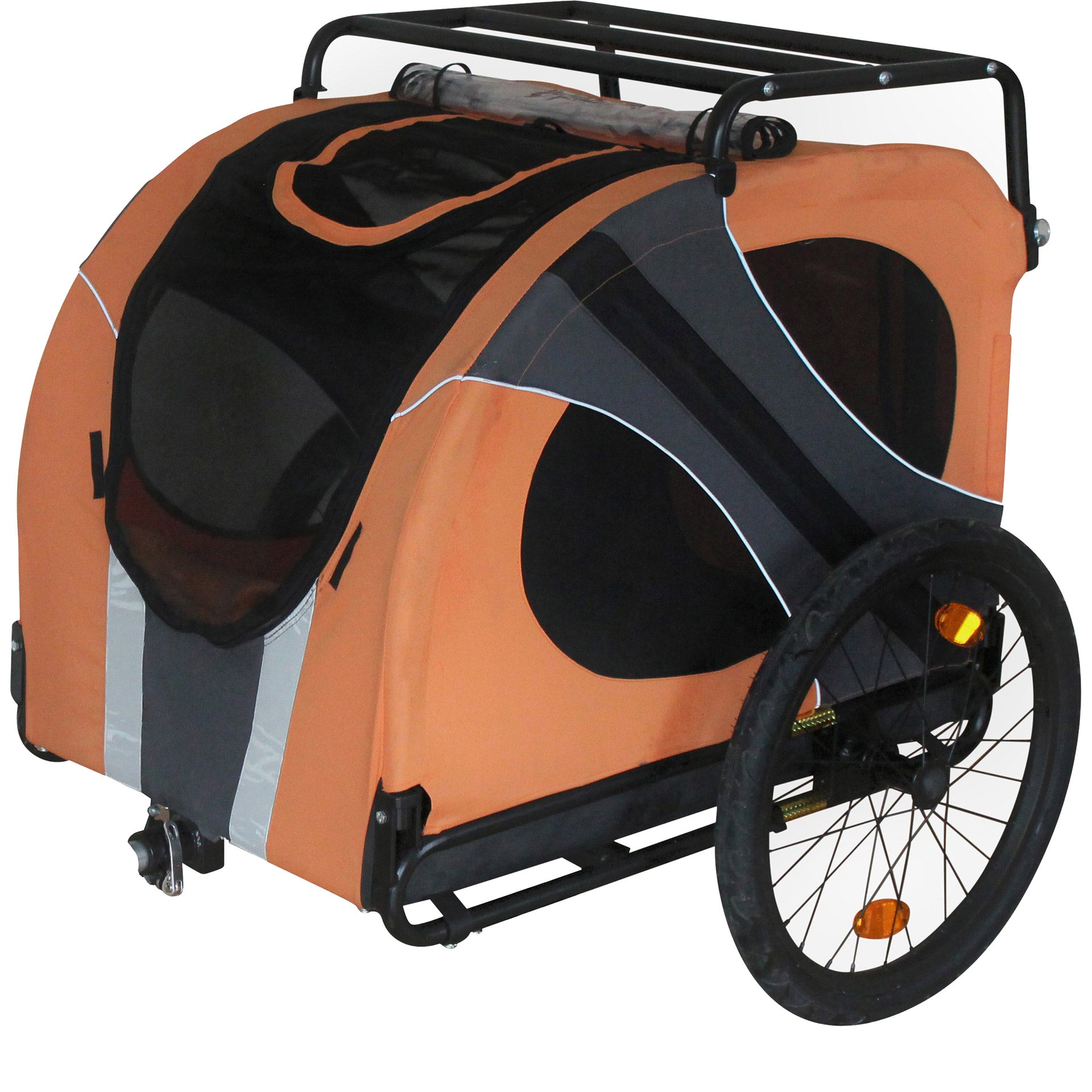 Doggyride Novel15 Traile - chariot de vélo de chien léger, capacité de charge de 50 kg, roues de 20 pouces, noir, confortable #doggyyride # roman15 #hondenfietkar