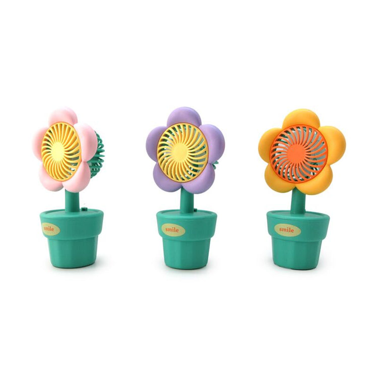 Pot de fleurs mini ventilateur rechargeable USB