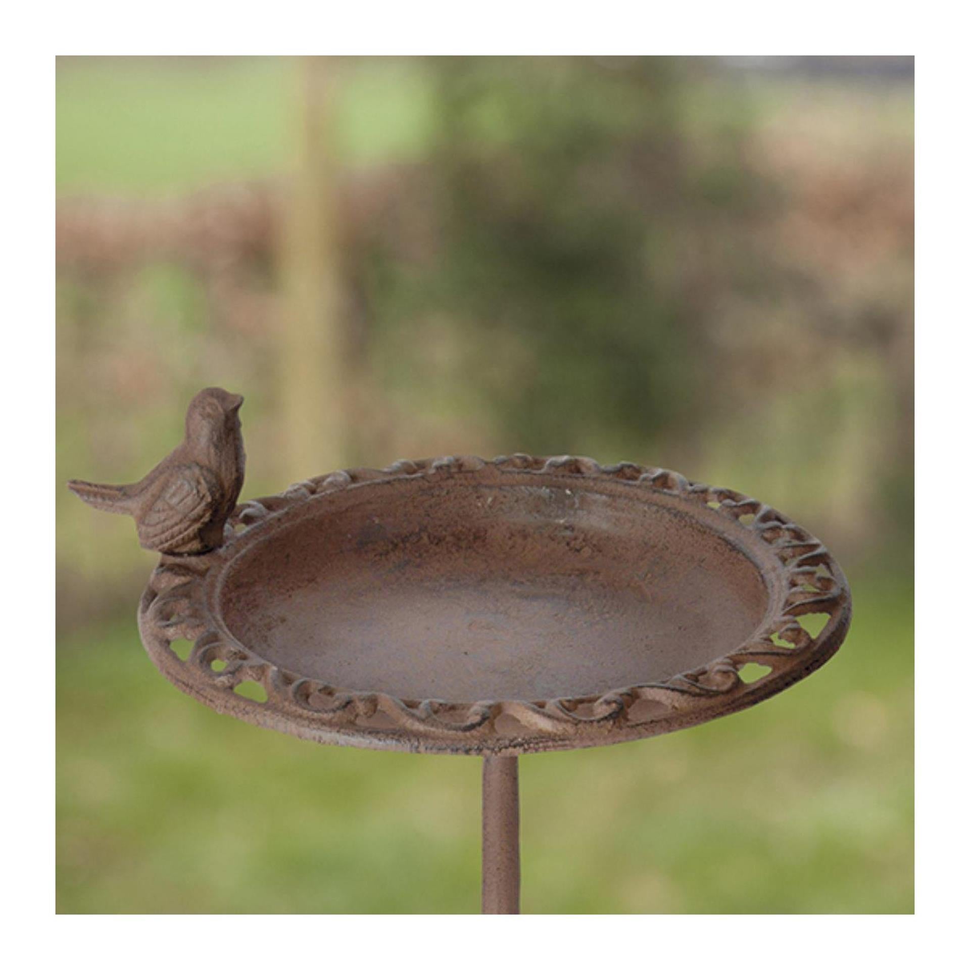 Bain d'oiseaux design Esschert sur base haute