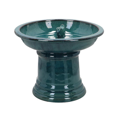 Bain d'oiseaux design Esschert sur pied essence
