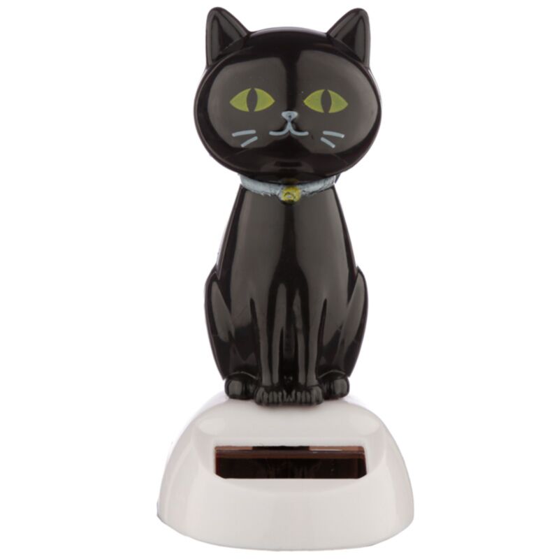 Figure de copain solaire de chat noir bonheur