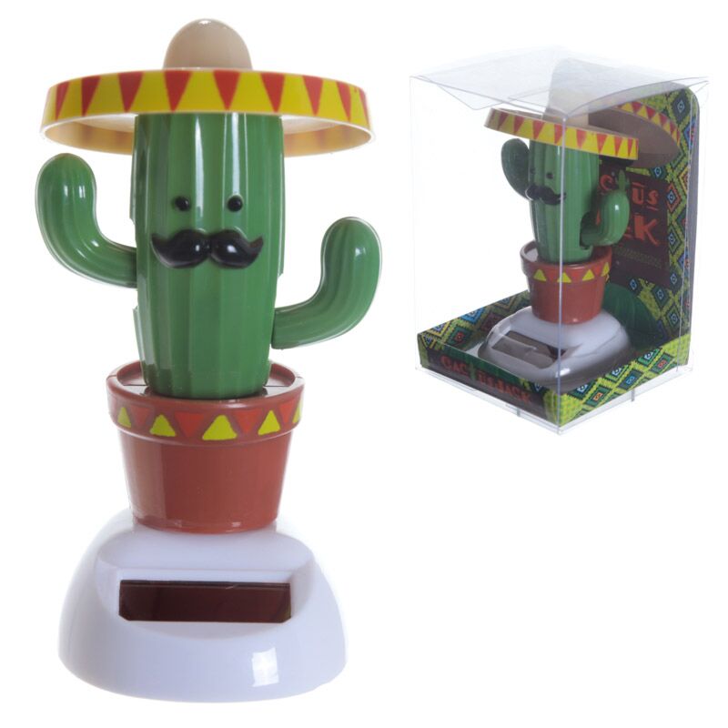 Cactus avec poupée de palle de cellules solaires sombrero