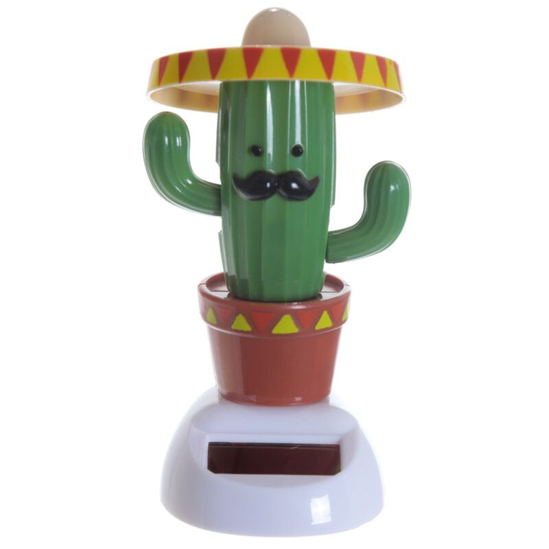 Cactus avec poupée de palle de cellules solaires sombrero