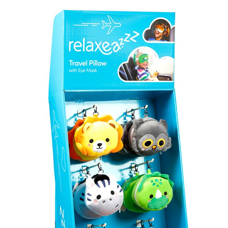 10 Haken Product Display Stand pour les oreillers de voyage RelaxEazzz Masques de sommeil