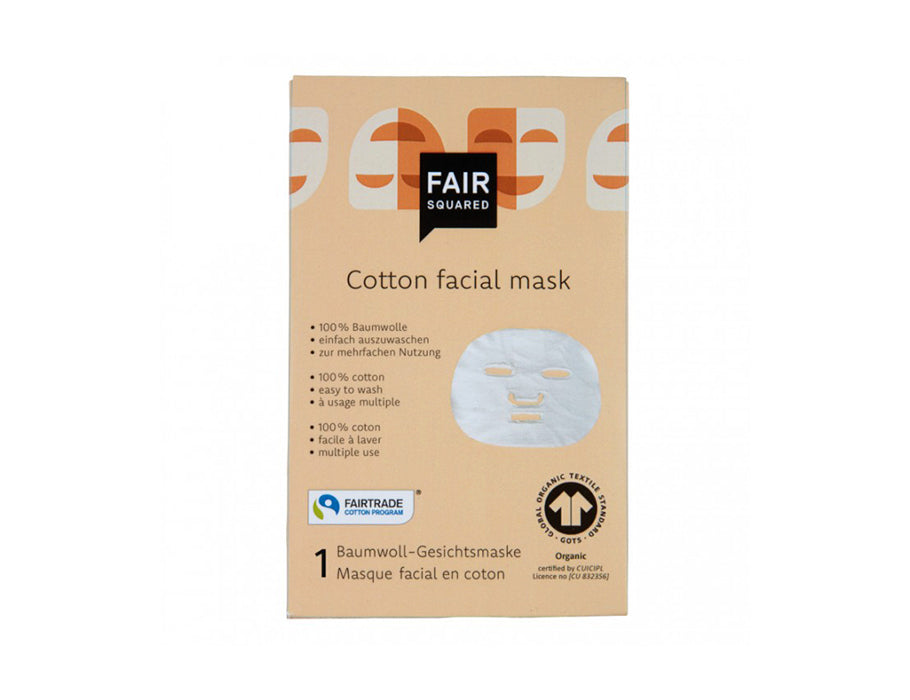 Masque facial en coton à carré juste (masque en tissu)