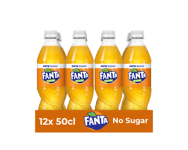 Bouchon Fanta orange sans sucre (12x 50cl)