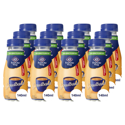 Flacon à bouchon avec bande dorée drapeau frison (12x 140ml)