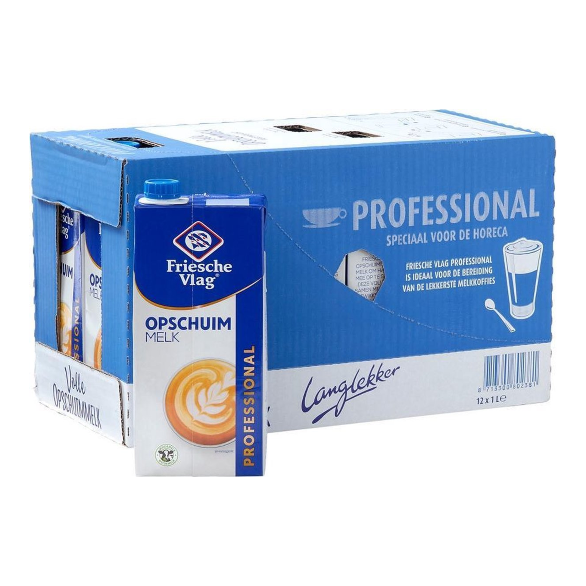 Pack de lait mousse drapeau frison (12x 1 litre)