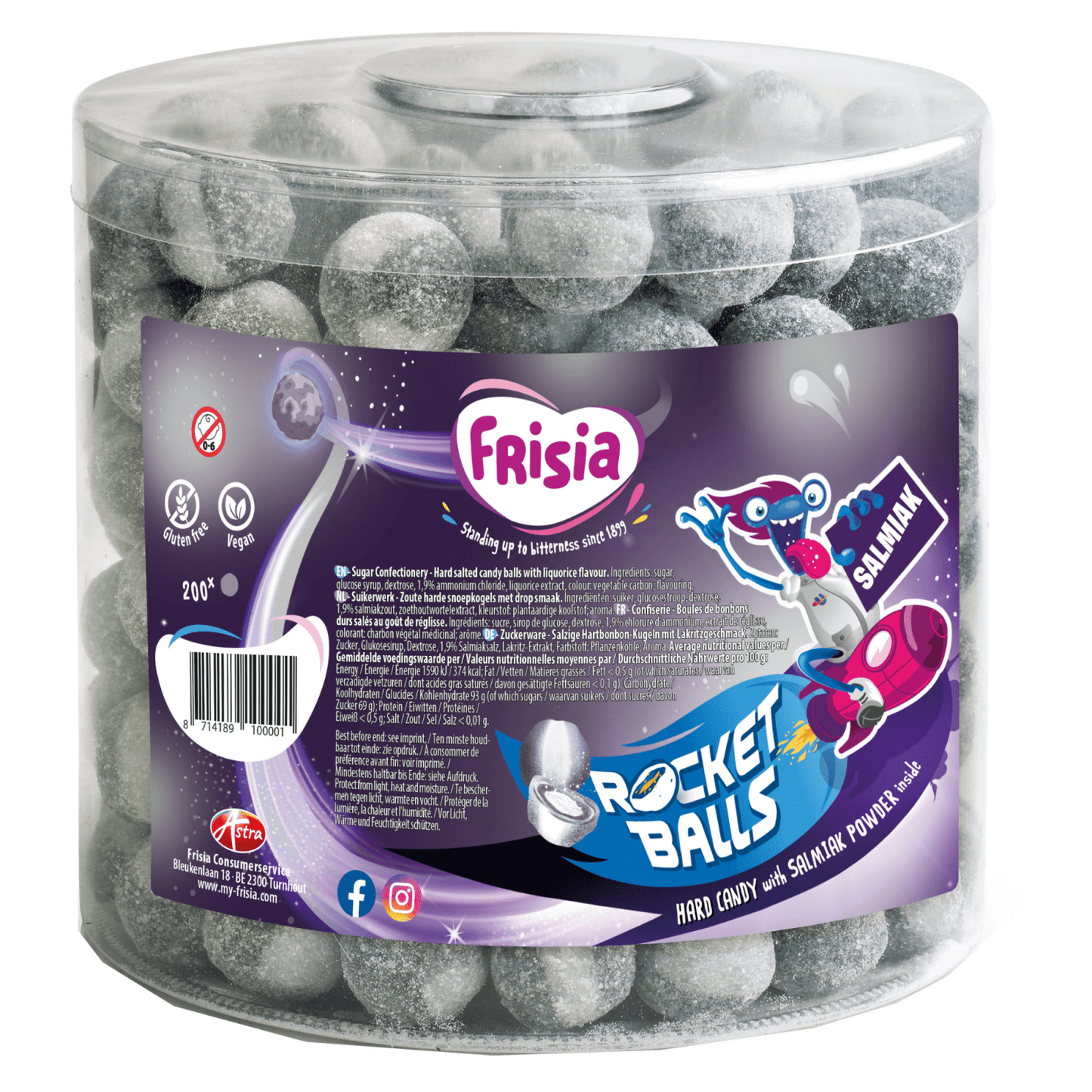 Boules de fusée Frisia boules d'ammoniaque au sel (200 pièces)