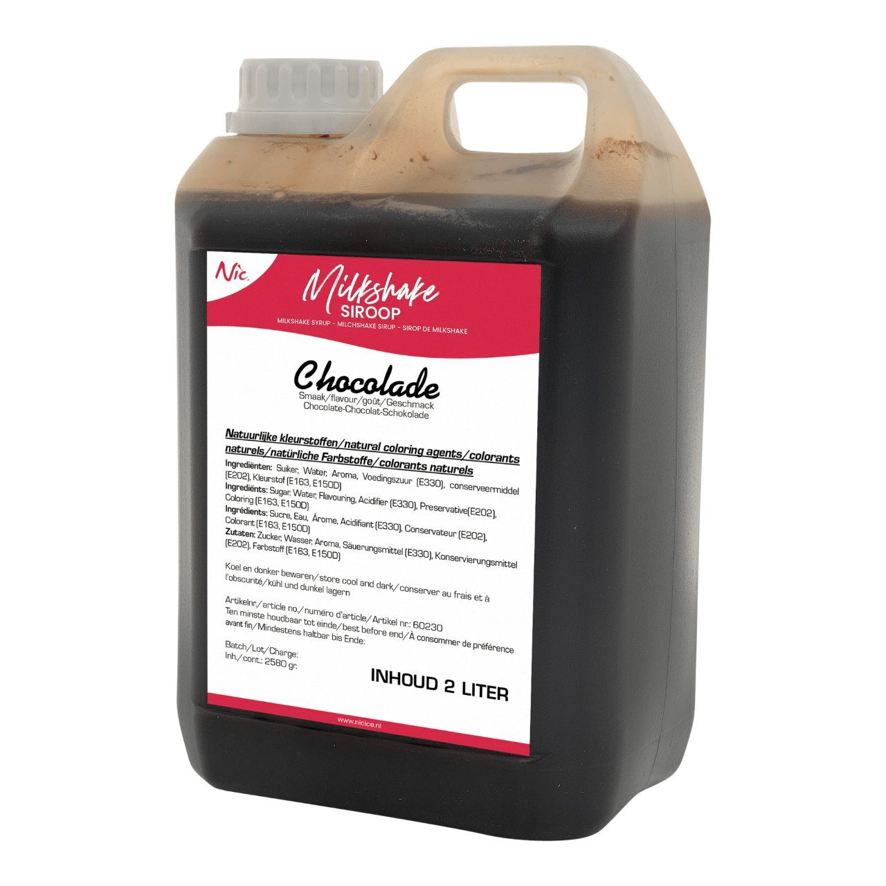 Chocolat au sirop de milkshake Nic (2 litres)