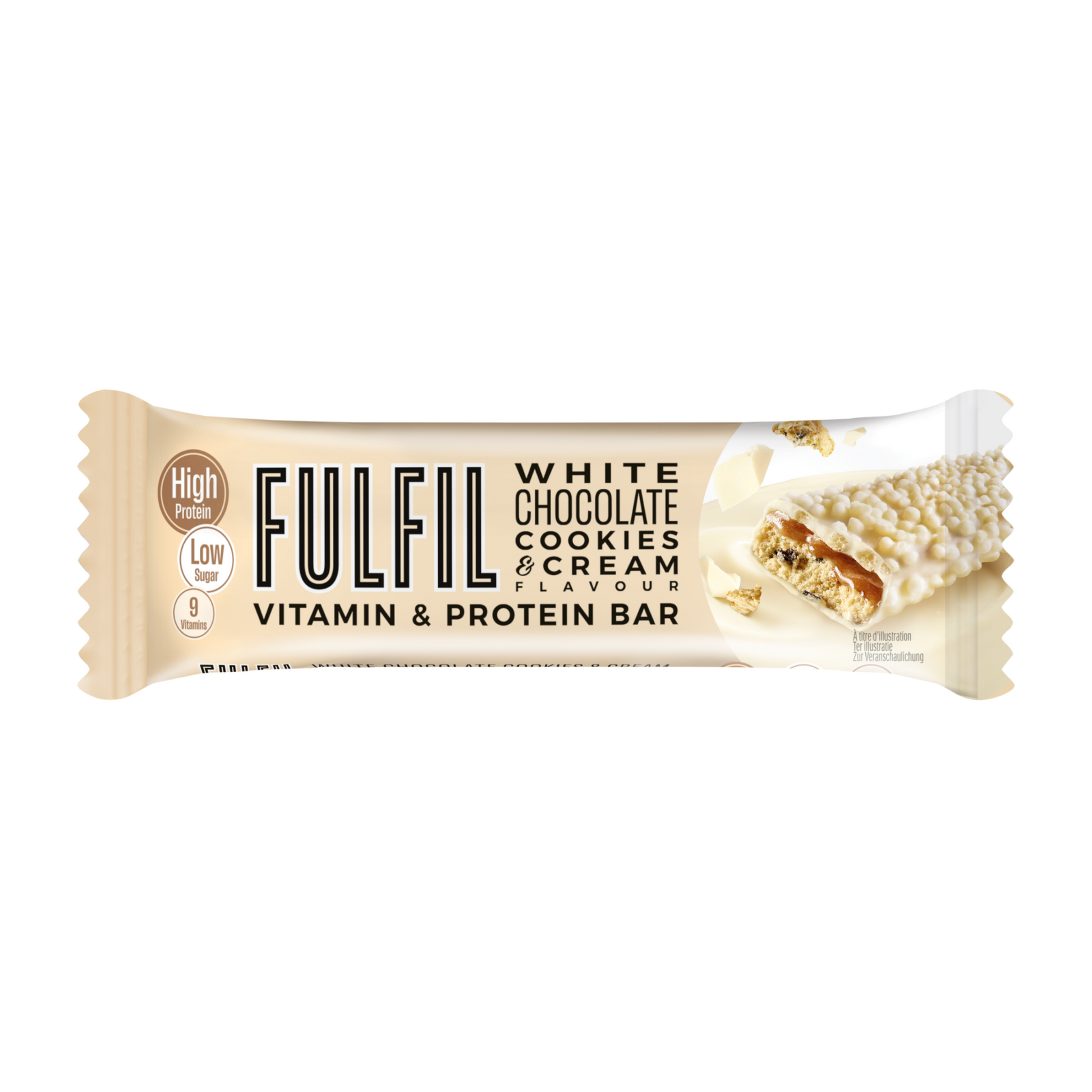 Pâte à biscuits au chocolat blanc Fulfill (15x 55gr)
