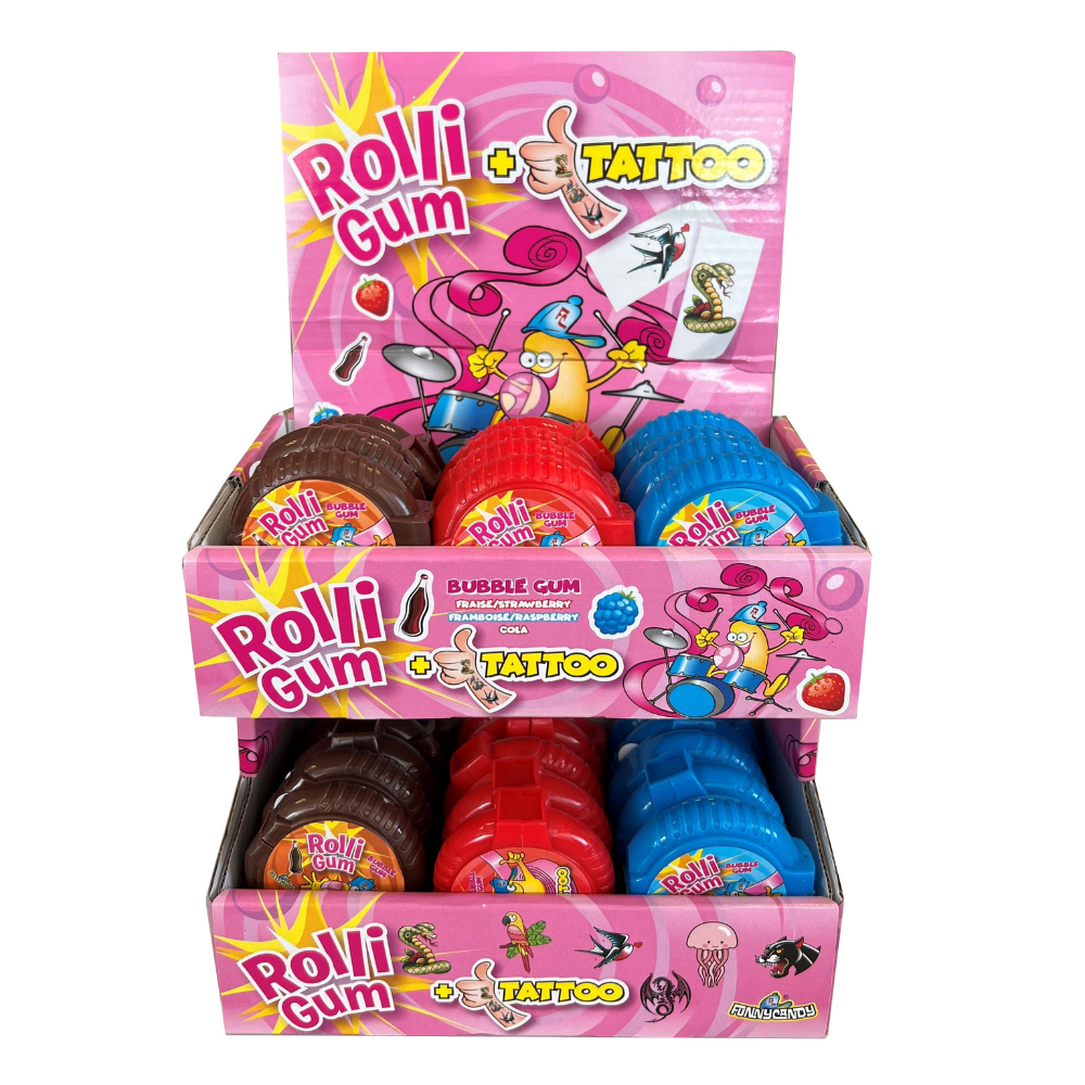 Rolligum de bonbons amusants (30x 15gr)