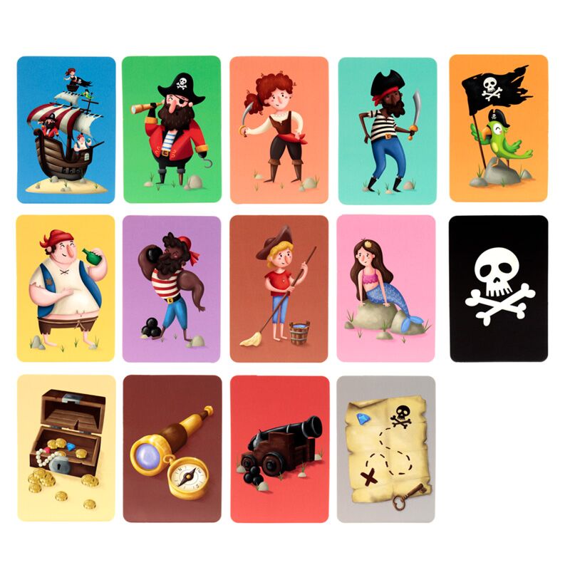 Jeu de cartes mémoire Jolly Rogers Pirate Kids