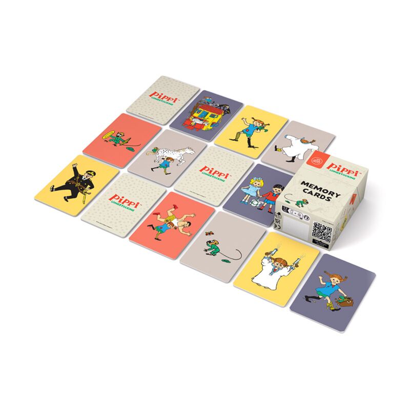 Ensemble de cartes mémoire pour enfants Pippi Brindacier