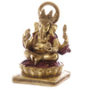 Figurine de Ganesh rouge doré 14cm